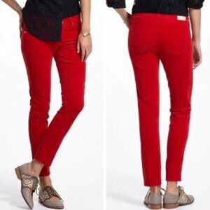 AG Adriano Goldschmied Red Straight Leg Jeans